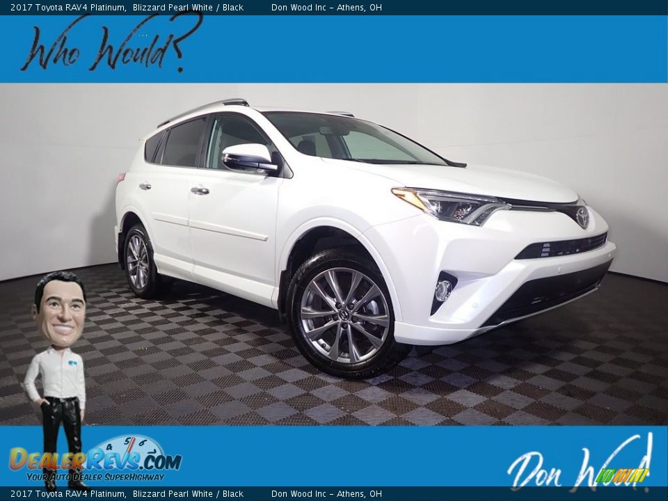 2017 Toyota RAV4 Platinum Blizzard Pearl White / Black Photo #1