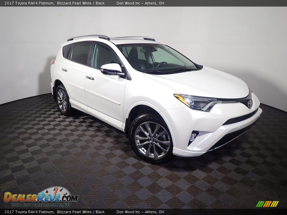 2017 Toyota RAV4 Platinum Blizzard Pearl White / Black Photo #6