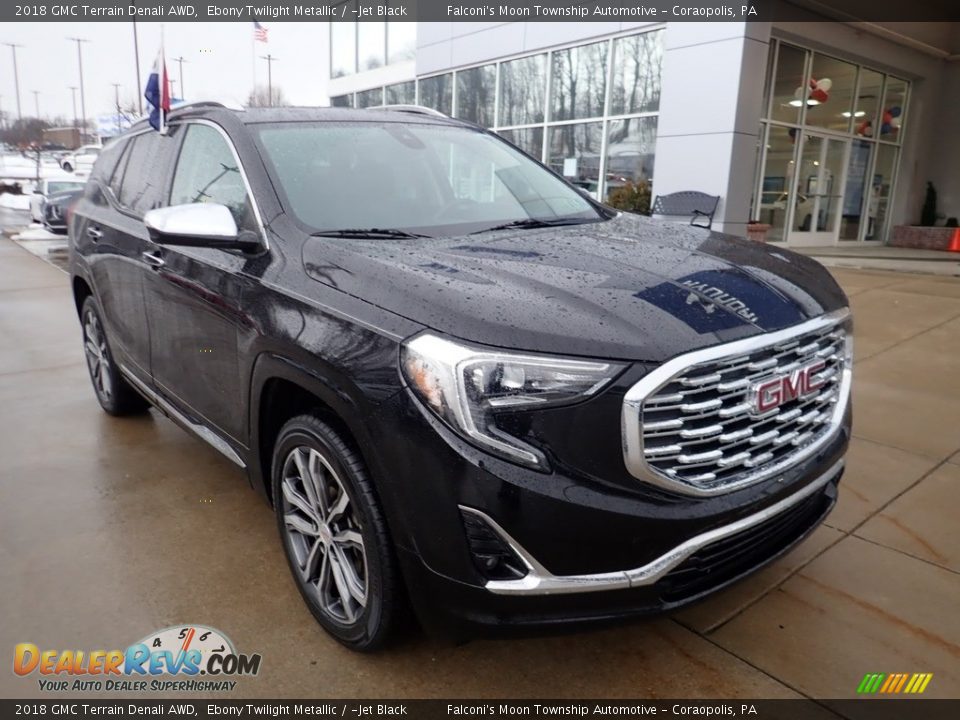 2018 GMC Terrain Denali AWD Ebony Twilight Metallic / ­Jet Black Photo #9