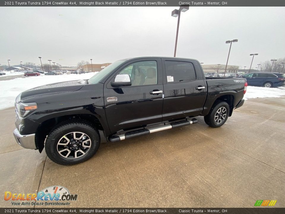 2021 Toyota Tundra 1794 CrewMax 4x4 Midnight Black Metallic / 1794 Edition Brown/Black Photo #1