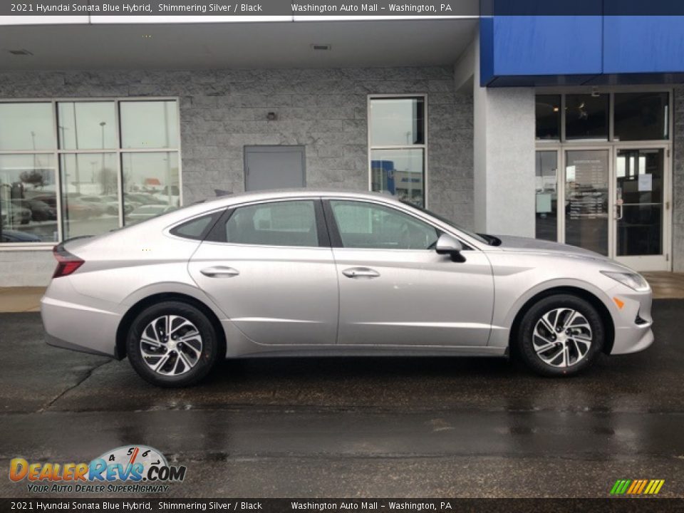 2021 Hyundai Sonata Blue Hybrid Shimmering Silver / Black Photo #2