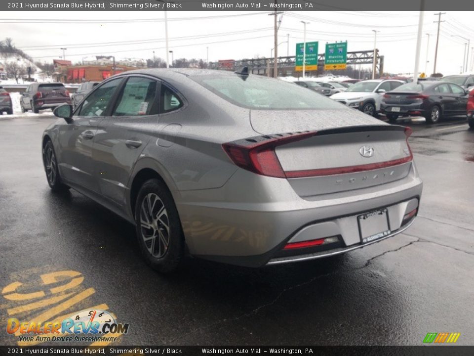 2021 Hyundai Sonata Blue Hybrid Shimmering Silver / Black Photo #3