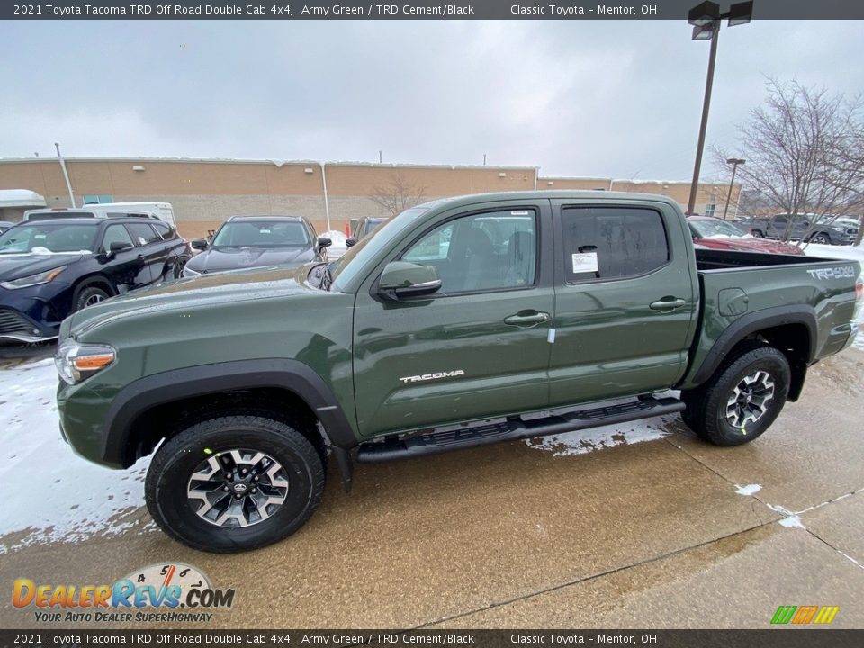 2021 Toyota Tacoma TRD Off Road Double Cab 4x4 Army Green / TRD Cement/Black Photo #1