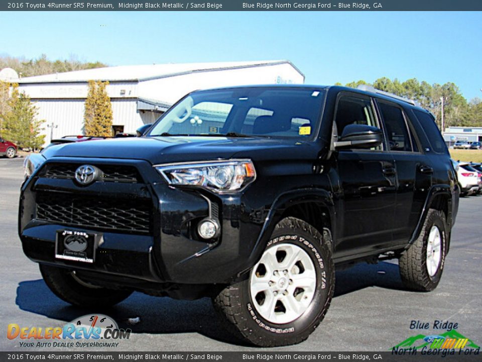 2016 Toyota 4Runner SR5 Premium Midnight Black Metallic / Sand Beige Photo #1