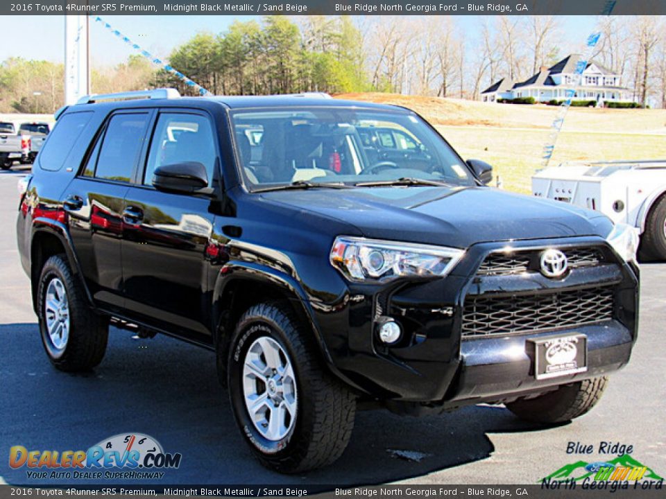 2016 Toyota 4Runner SR5 Premium Midnight Black Metallic / Sand Beige Photo #7