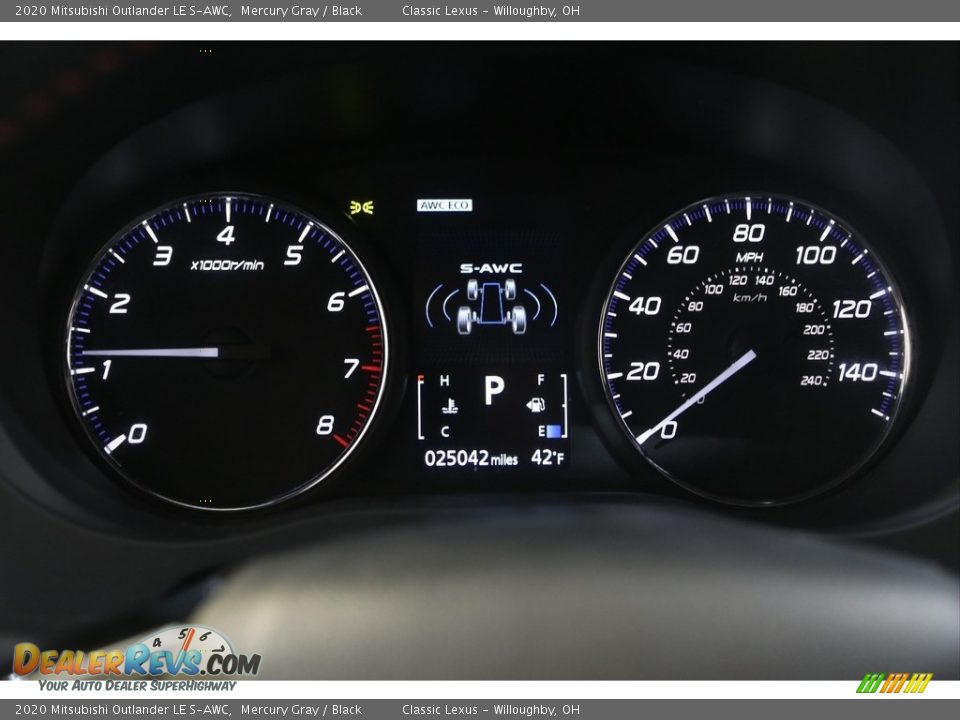 2020 Mitsubishi Outlander LE S-AWC Gauges Photo #8