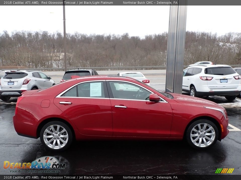 2018 Cadillac ATS AWD Red Obsession Tintcoat / Jet Black/Light Platinum Photo #5