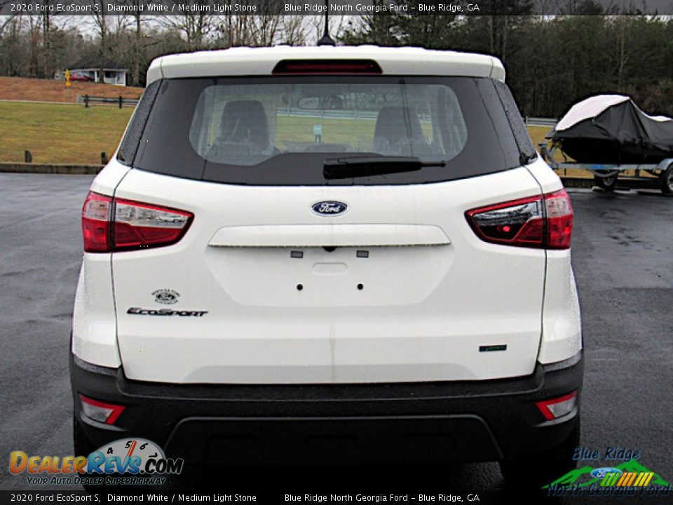 2020 Ford EcoSport S Diamond White / Medium Light Stone Photo #4