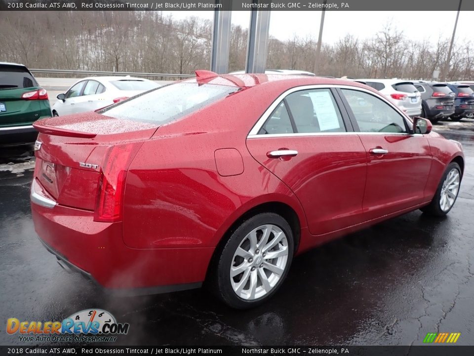 2018 Cadillac ATS AWD Red Obsession Tintcoat / Jet Black/Light Platinum Photo #9