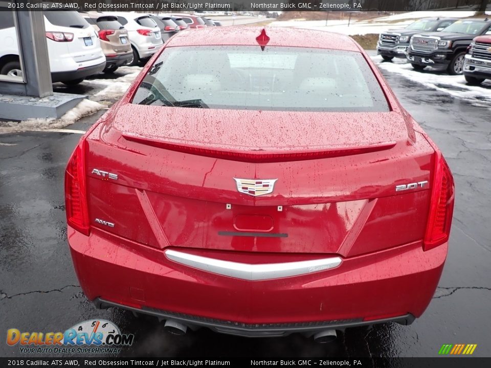 2018 Cadillac ATS AWD Red Obsession Tintcoat / Jet Black/Light Platinum Photo #10