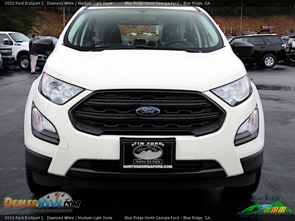 2020 Ford EcoSport S Diamond White / Medium Light Stone Photo #8