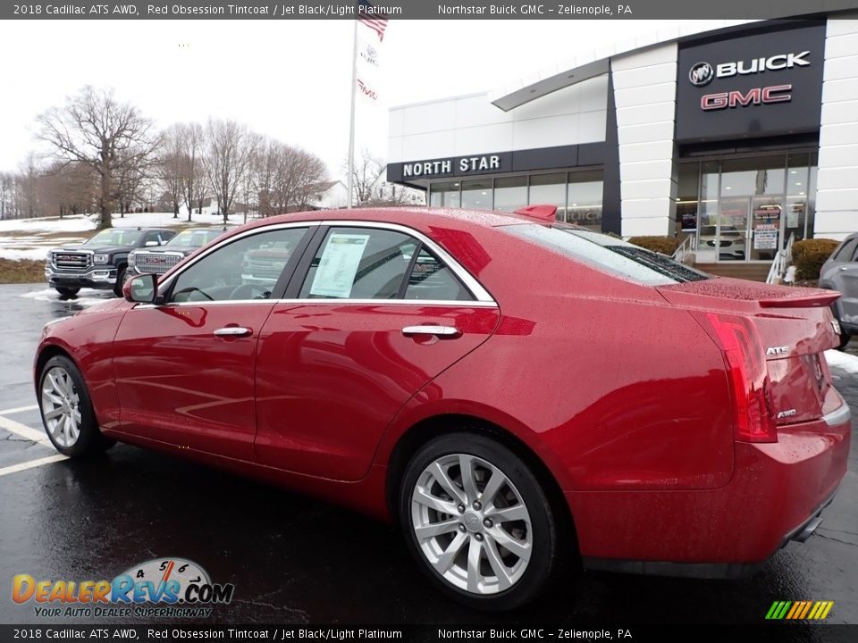 2018 Cadillac ATS AWD Red Obsession Tintcoat / Jet Black/Light Platinum Photo #12