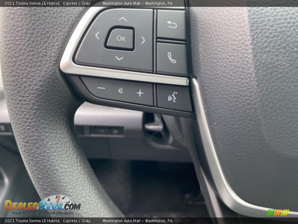 2021 Toyota Sienna LE Hybrid Steering Wheel Photo #6