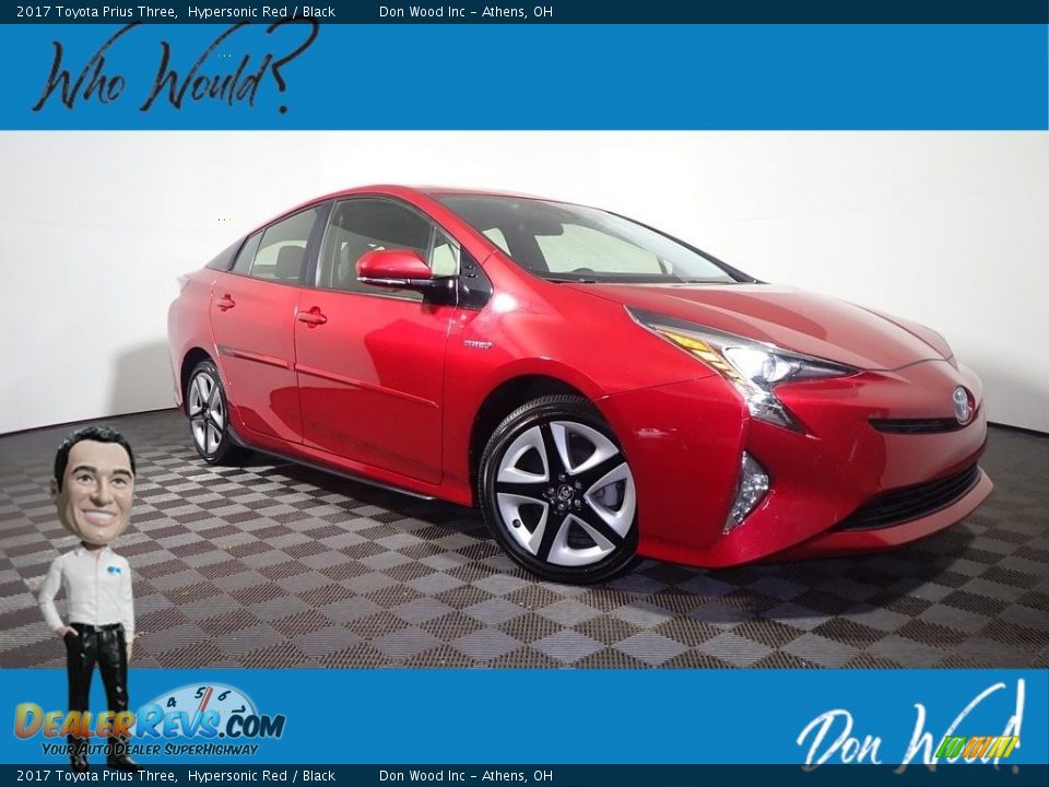 2017 Toyota Prius Three Hypersonic Red / Black Photo #1
