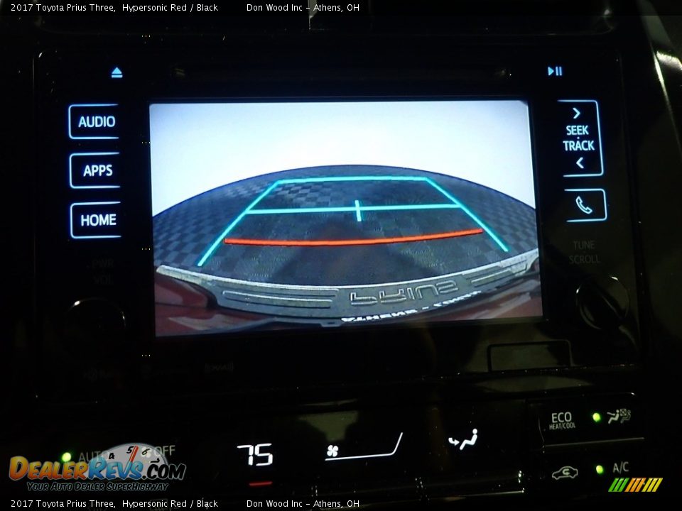 2017 Toyota Prius Three Hypersonic Red / Black Photo #3