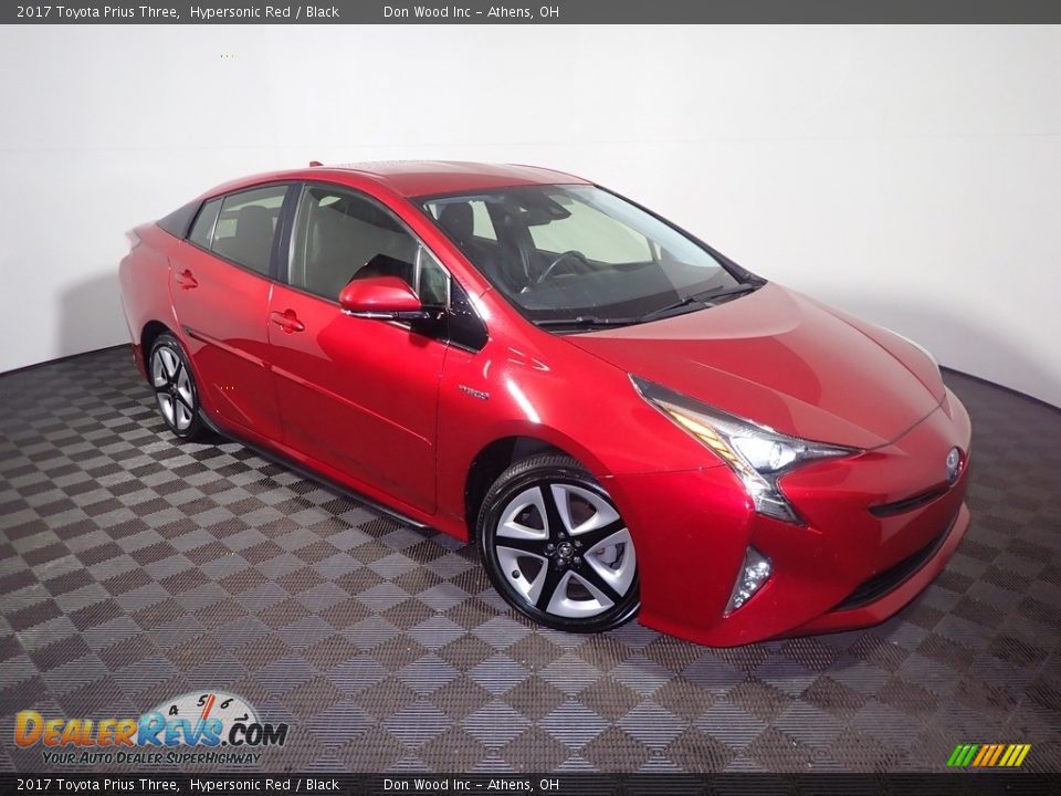 2017 Toyota Prius Three Hypersonic Red / Black Photo #4