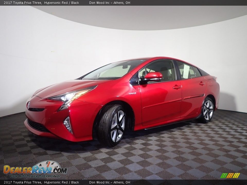 2017 Toyota Prius Three Hypersonic Red / Black Photo #9