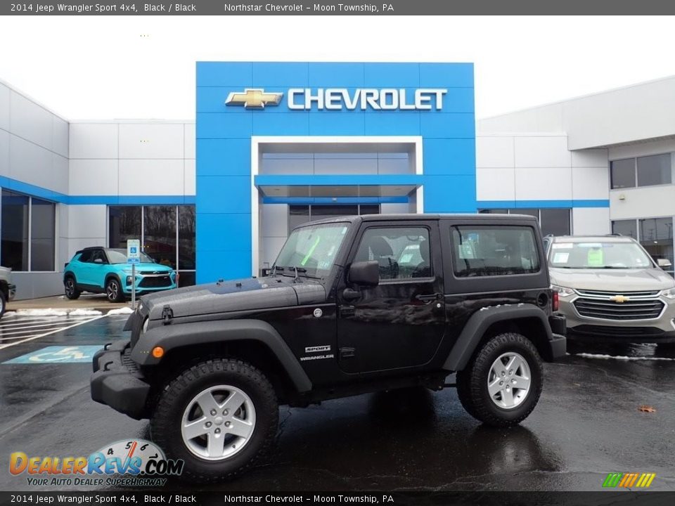 2014 Jeep Wrangler Sport 4x4 Black / Black Photo #1