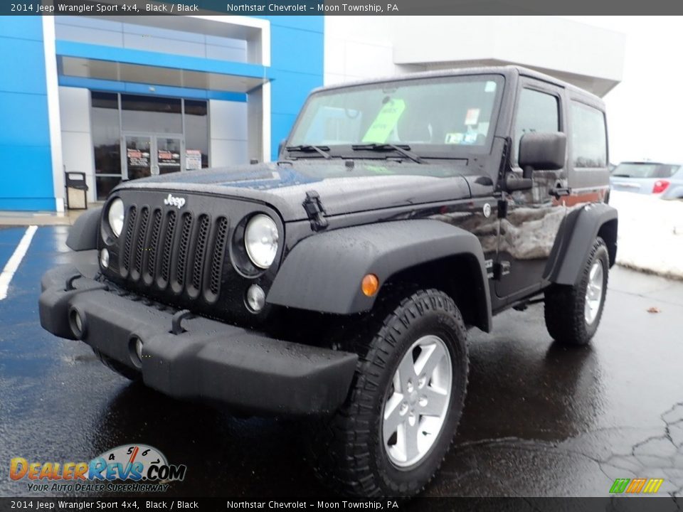 2014 Jeep Wrangler Sport 4x4 Black / Black Photo #2