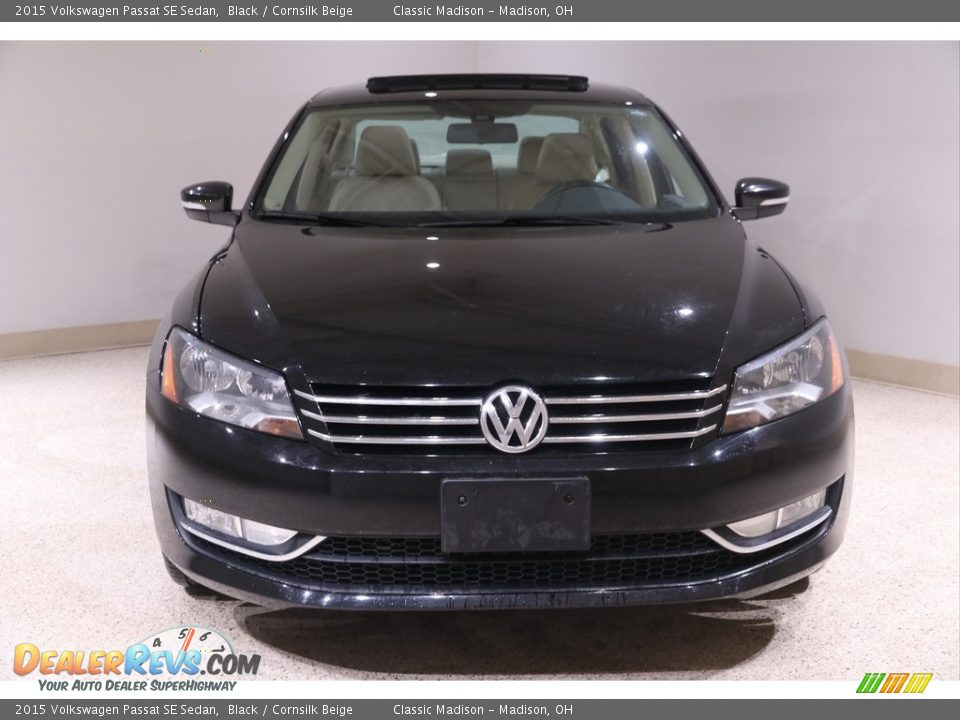 2015 Volkswagen Passat SE Sedan Black / Cornsilk Beige Photo #2