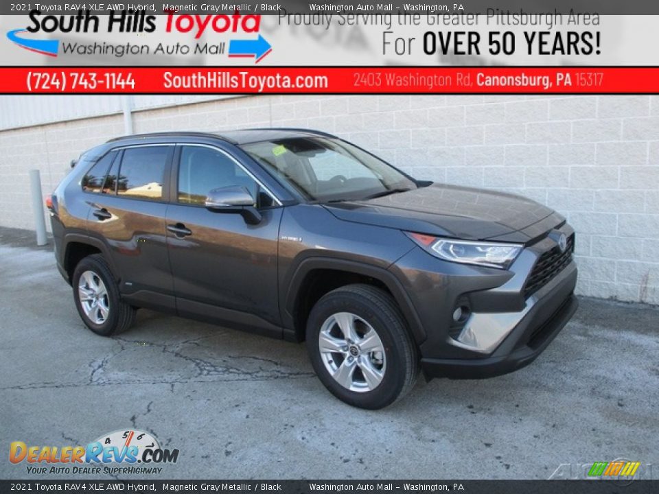 2021 Toyota RAV4 XLE AWD Hybrid Magnetic Gray Metallic / Black Photo #1