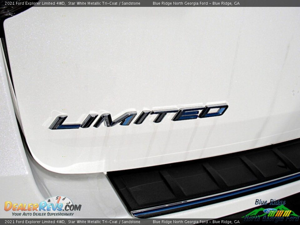 2021 Ford Explorer Limited 4WD Star White Metallic Tri-Coat / Sandstone Photo #31