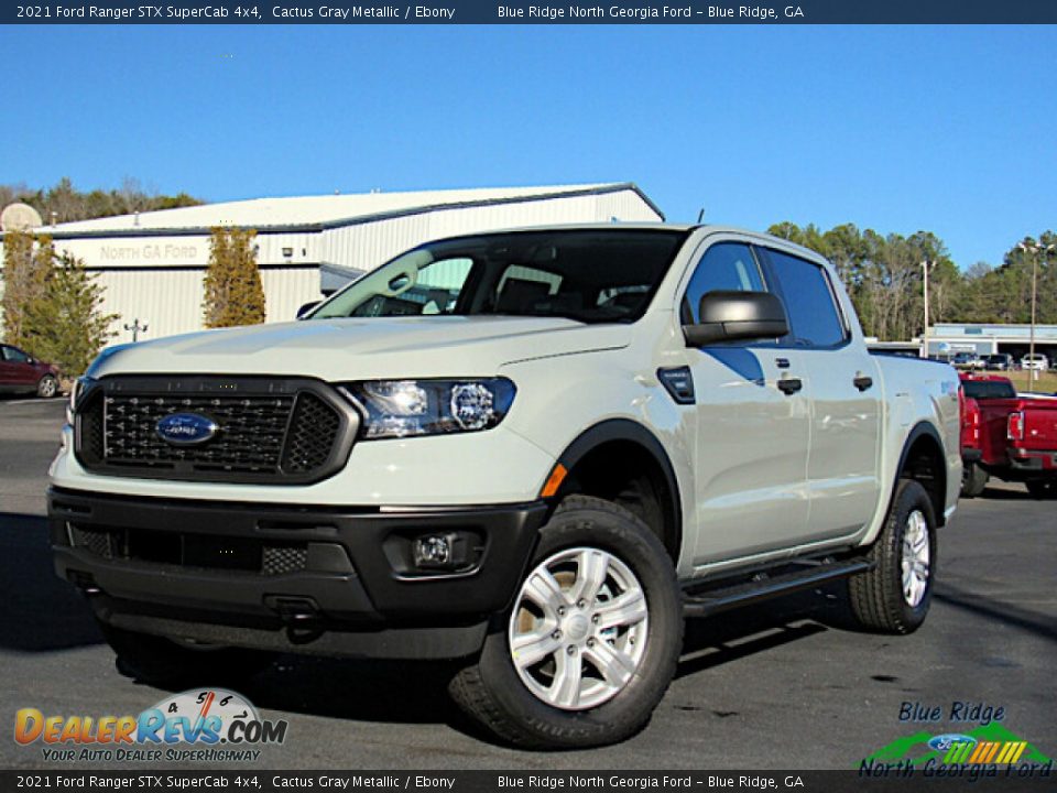 2021 Ford Ranger STX SuperCab 4x4 Cactus Gray Metallic / Ebony Photo #1