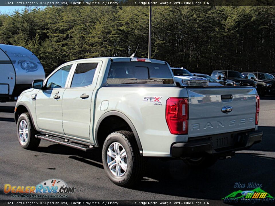 2021 Ford Ranger STX SuperCab 4x4 Cactus Gray Metallic / Ebony Photo #3