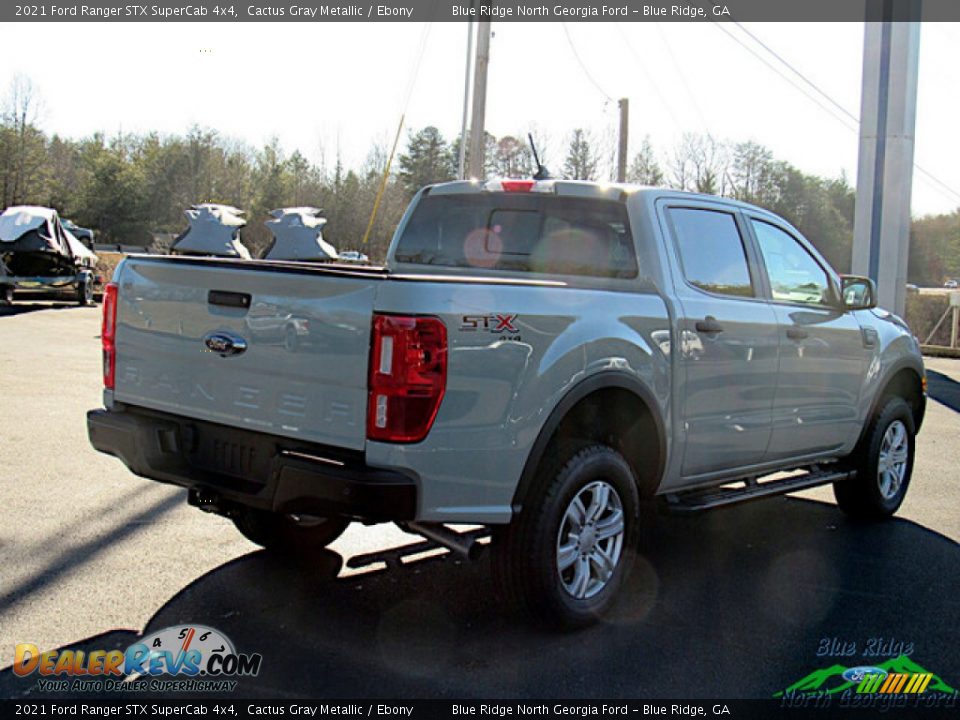 2021 Ford Ranger STX SuperCab 4x4 Cactus Gray Metallic / Ebony Photo #5