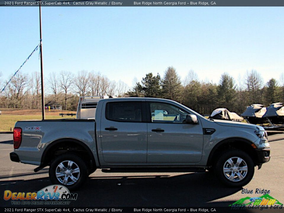 2021 Ford Ranger STX SuperCab 4x4 Cactus Gray Metallic / Ebony Photo #6