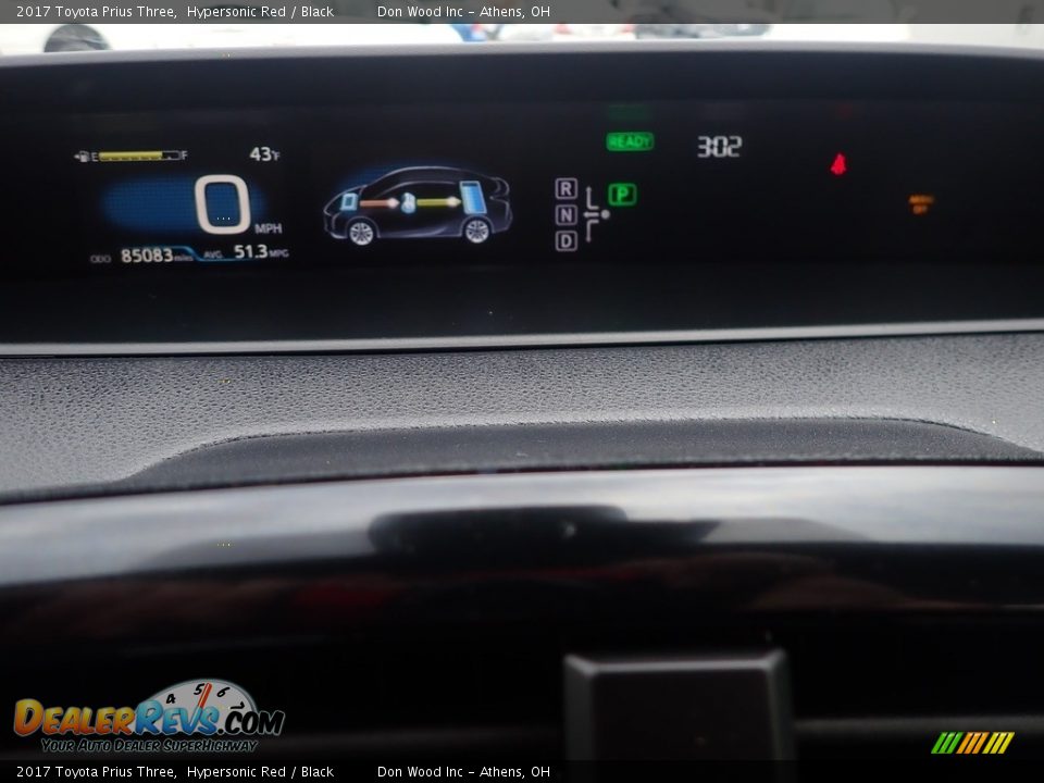 2017 Toyota Prius Three Hypersonic Red / Black Photo #29