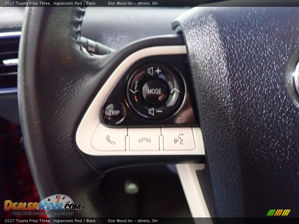 2017 Toyota Prius Three Hypersonic Red / Black Photo #30