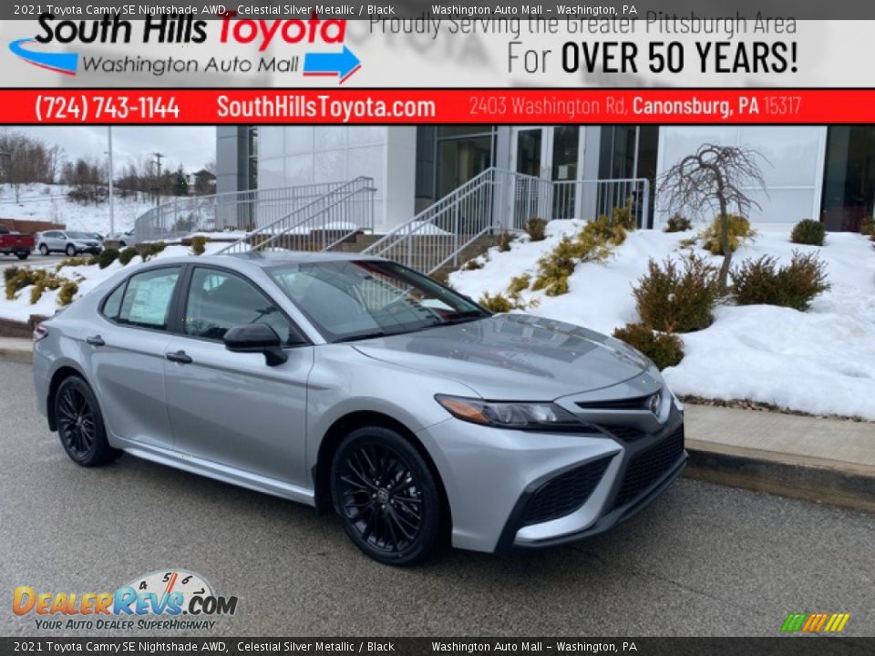 2021 Toyota Camry SE Nightshade AWD Celestial Silver Metallic / Black Photo #1