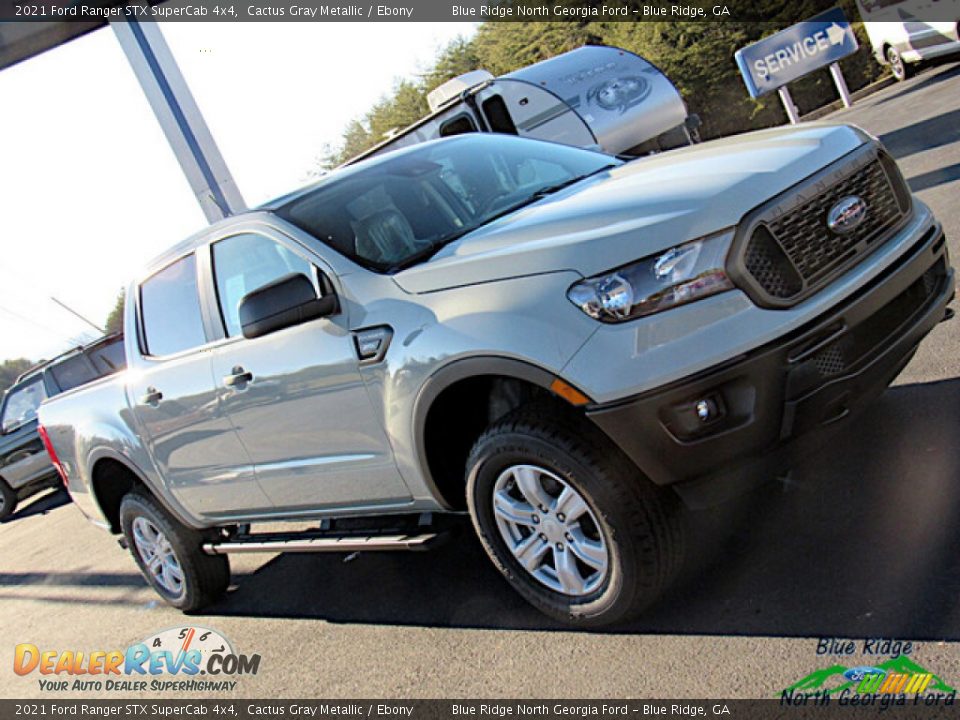 2021 Ford Ranger STX SuperCab 4x4 Cactus Gray Metallic / Ebony Photo #25