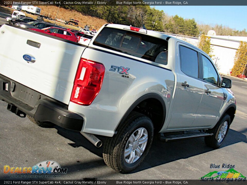 2021 Ford Ranger STX SuperCab 4x4 Cactus Gray Metallic / Ebony Photo #26