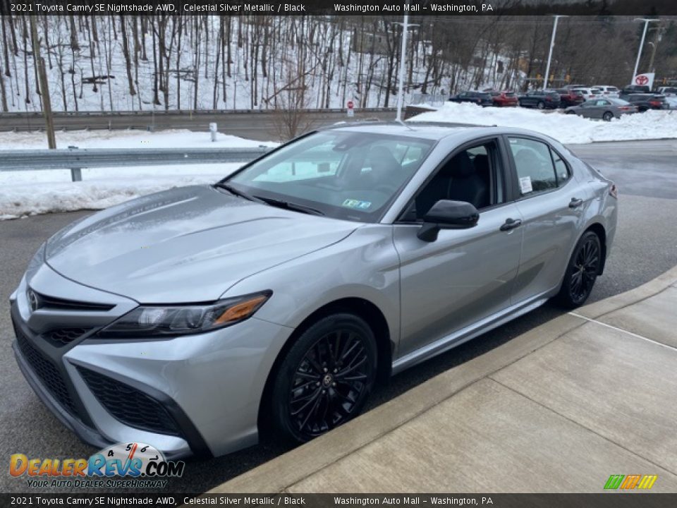 2021 Toyota Camry SE Nightshade AWD Celestial Silver Metallic / Black Photo #12