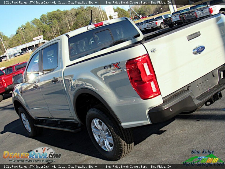 2021 Ford Ranger STX SuperCab 4x4 Cactus Gray Metallic / Ebony Photo #27