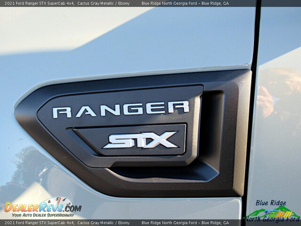2021 Ford Ranger STX SuperCab 4x4 Cactus Gray Metallic / Ebony Photo #28