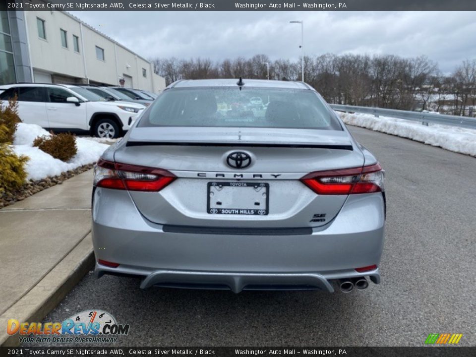 2021 Toyota Camry SE Nightshade AWD Celestial Silver Metallic / Black Photo #14