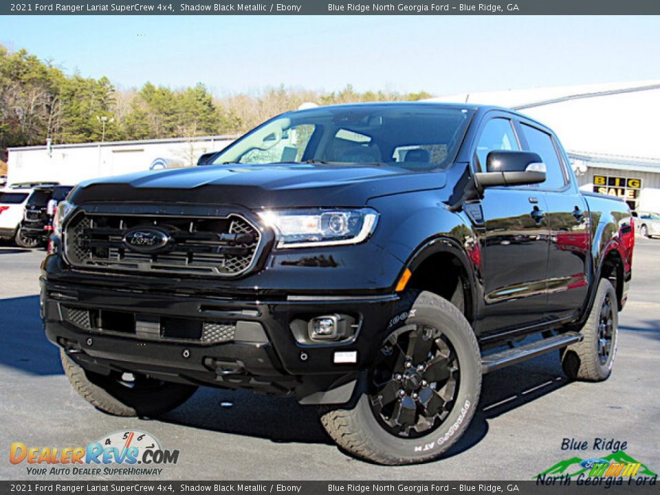 2021 Ford Ranger Lariat SuperCrew 4x4 Shadow Black Metallic / Ebony Photo #1