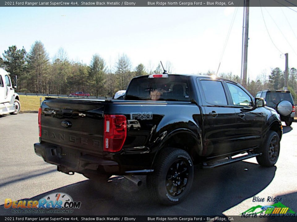 2021 Ford Ranger Lariat SuperCrew 4x4 Shadow Black Metallic / Ebony Photo #5