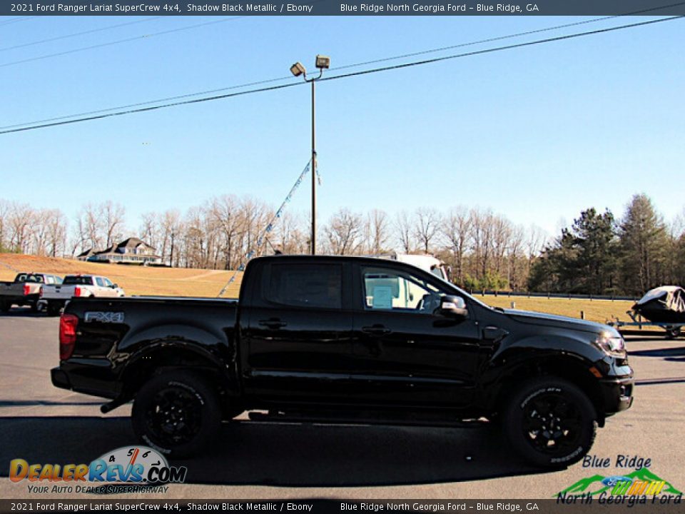 2021 Ford Ranger Lariat SuperCrew 4x4 Shadow Black Metallic / Ebony Photo #6