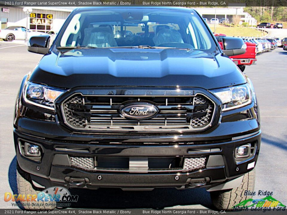 2021 Ford Ranger Lariat SuperCrew 4x4 Shadow Black Metallic / Ebony Photo #8