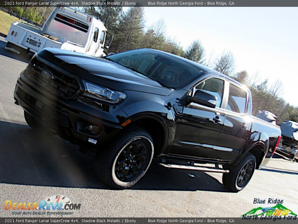 2021 Ford Ranger Lariat SuperCrew 4x4 Shadow Black Metallic / Ebony Photo #25