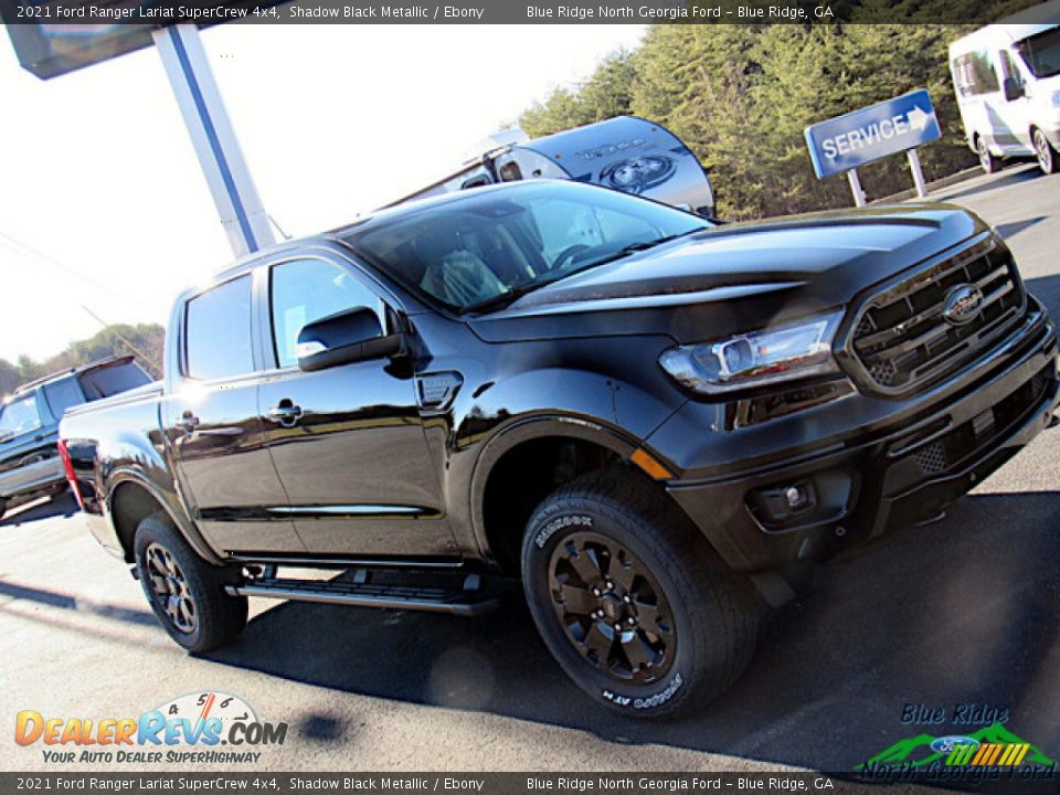 2021 Ford Ranger Lariat SuperCrew 4x4 Shadow Black Metallic / Ebony Photo #26