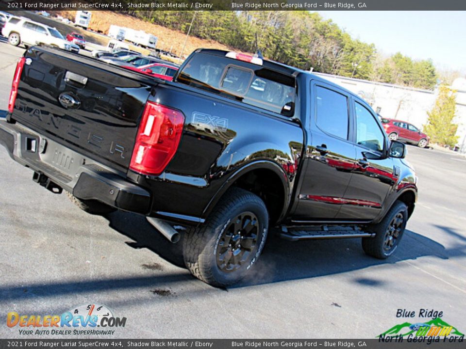 2021 Ford Ranger Lariat SuperCrew 4x4 Shadow Black Metallic / Ebony Photo #27