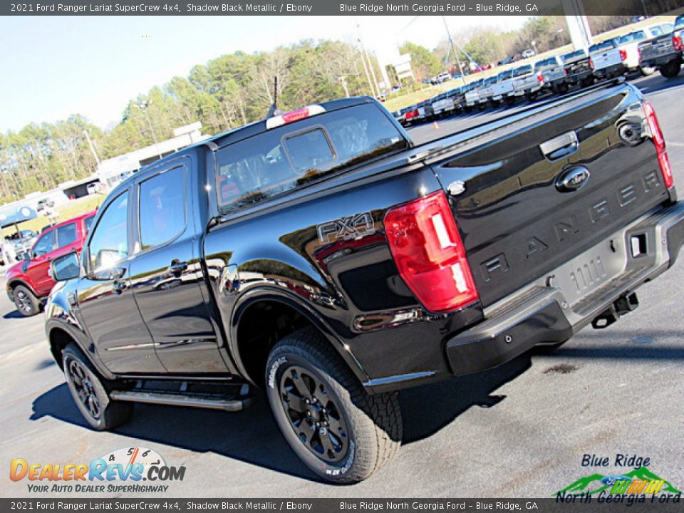 2021 Ford Ranger Lariat SuperCrew 4x4 Shadow Black Metallic / Ebony Photo #28