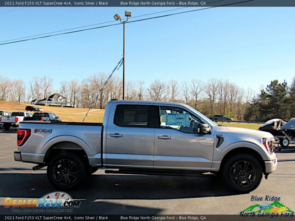 2021 Ford F150 XLT SuperCrew 4x4 Iconic Silver / Black Photo #6