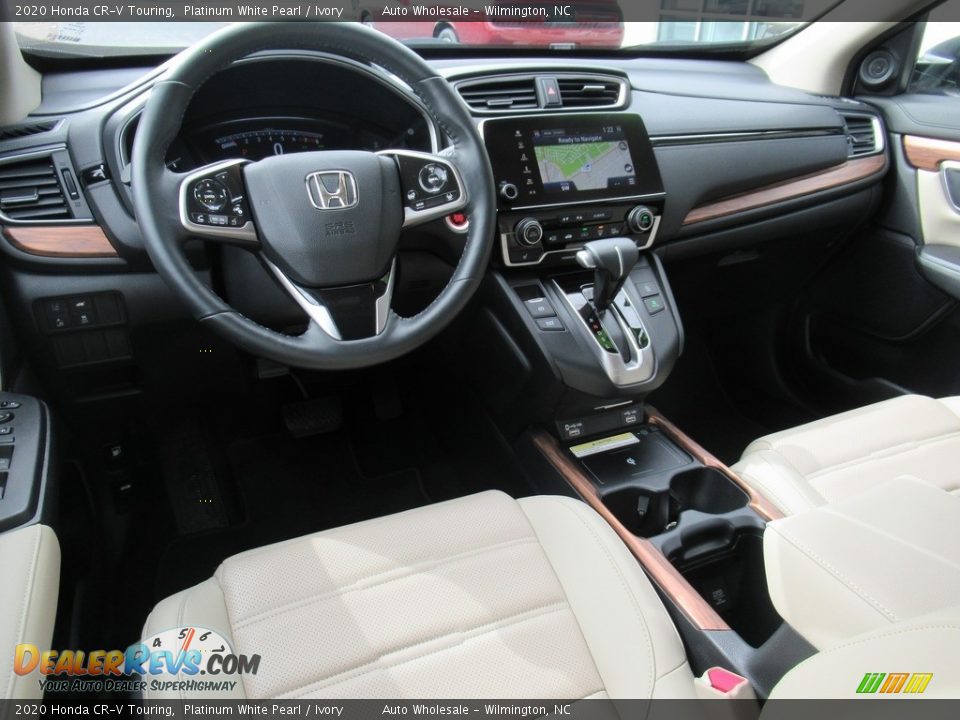 2020 Honda CR-V Touring Platinum White Pearl / Ivory Photo #14