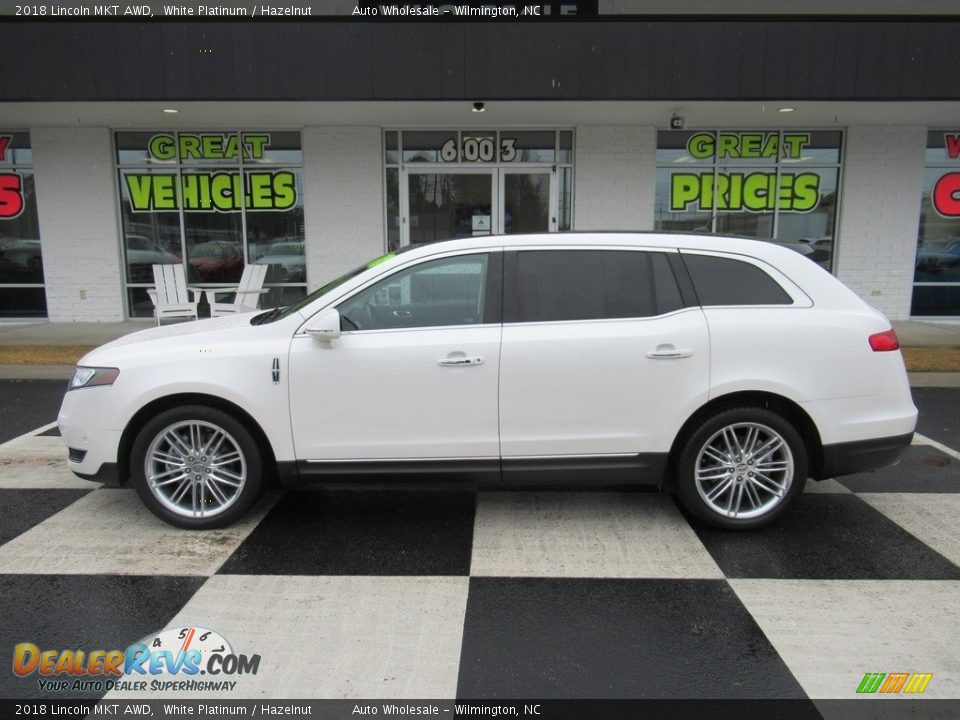 2018 Lincoln MKT AWD White Platinum / Hazelnut Photo #1